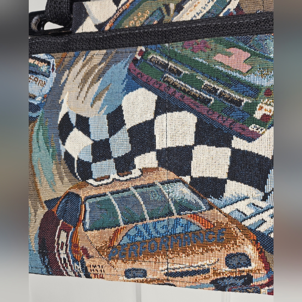 VTG Racing Car Tapestry Handbag - Picture 3 of 13